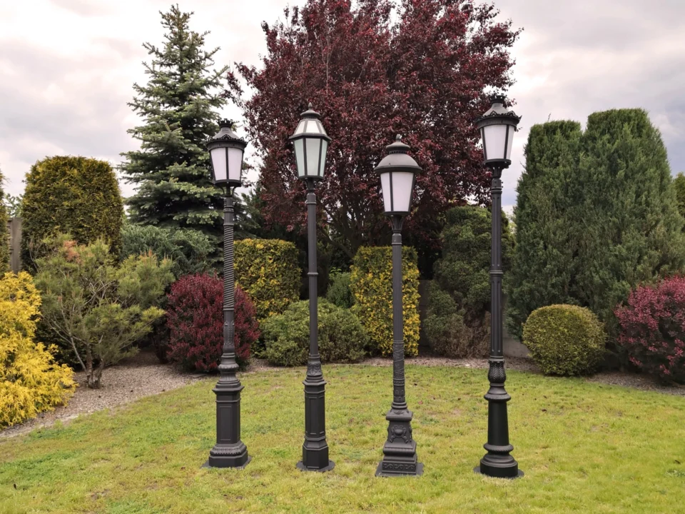 stylizowane słupy do oświetlenia parkowego Agra